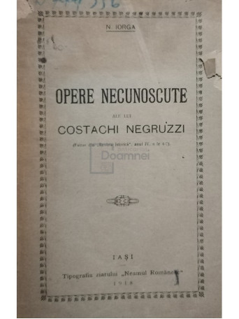 Opere necunoscute ale lui Costachi Negruzzi