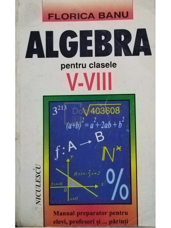 Florica Banu - Algebra pentru calsele V-VIII - 1996 - Brosata