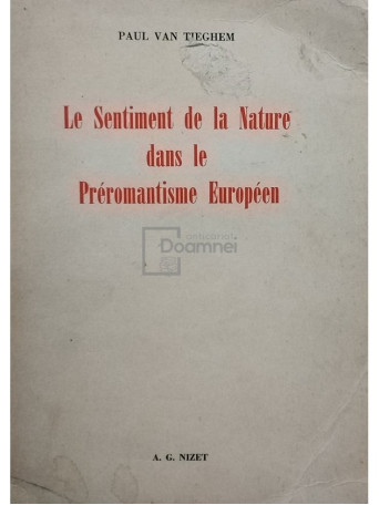 Le sentiment de la nature dans le preromantisme europeen