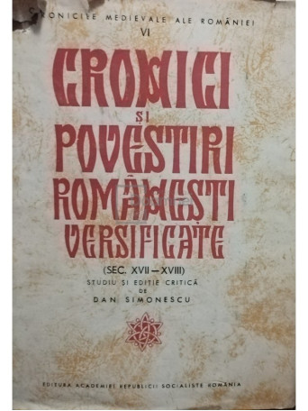 Cronici si povestiri romanesti versificate