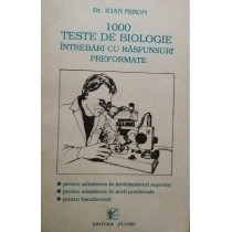 1000 teste de biologie intrebari cu raspunsuri preformate