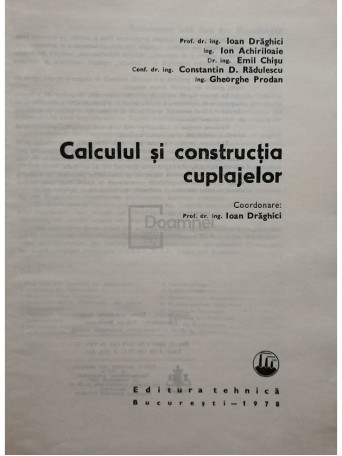 Calculul si constructia cuplajelor