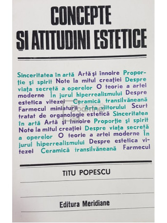 Concepte si atitudini estetice