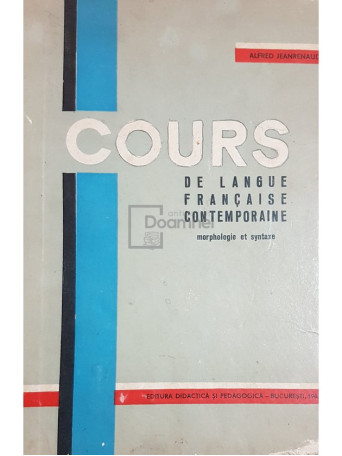 Cours de langue francaise contemporaine