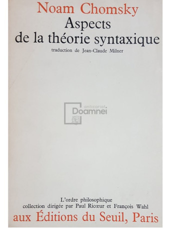 Aspects de la theorie syntaxique