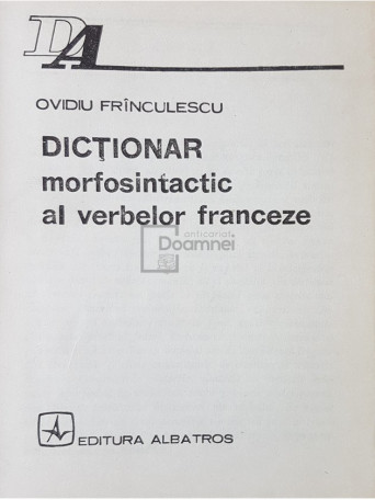 Dictionar morfosintactic al verbelor franceze