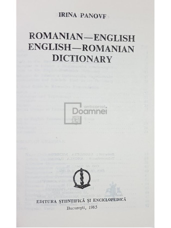 New pocket romanian dictionary, romanian-english, english-romanian