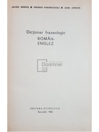 Dictionar frazeologic roman-englez