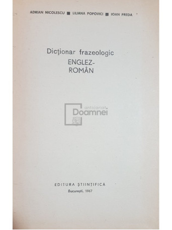 Dictionar frazeologic englez-roman