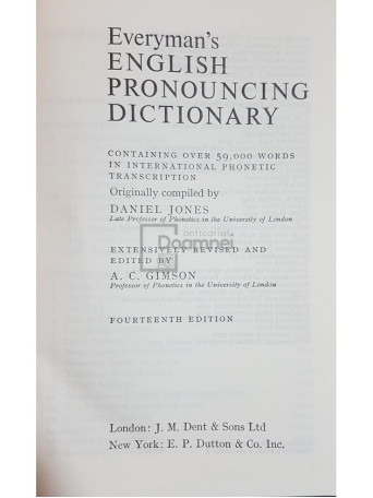 English pronouncing dictionary