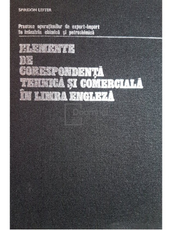 Elemente de corespondenta tehnica si comerciala in limba engleza