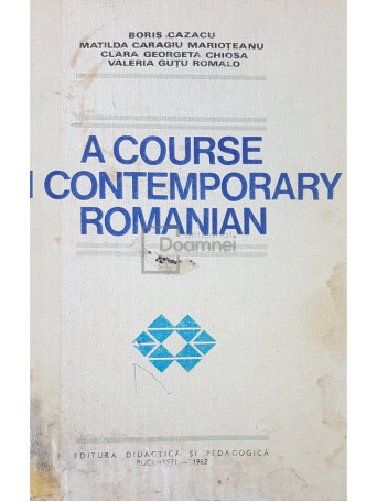 A course in contemporary Romanian