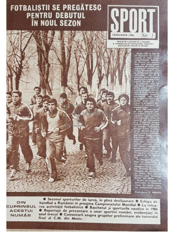 Revista Sport, anul 1986, 12 numere - 1986 - Brosata