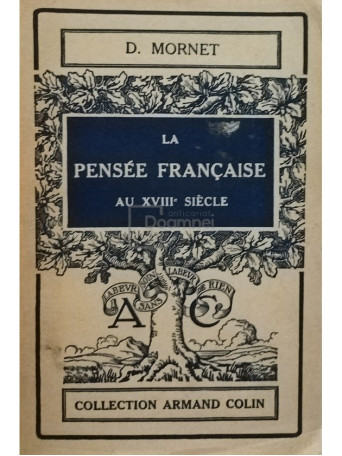 La pensee francaise au XVIII siecle