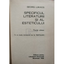 Specificul literaturii si al esteticului - Texte alese