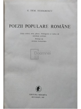 Poezii populare romane