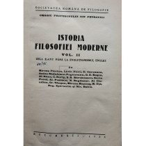 Istoria filosofiei moderne, vol. II