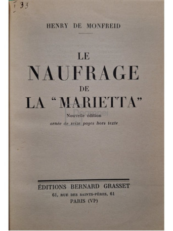 Le naufrage de la Marietta