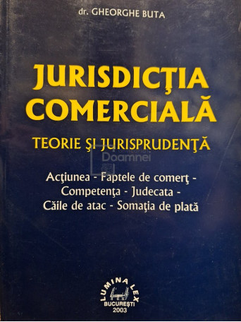 Gheorghe Buta - Jurisdictia comerciala - 2003 - Brosata