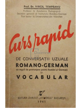 Curs rapid de conversatii uzuale romano-german