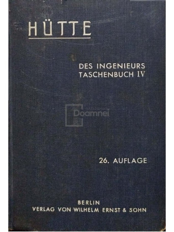 Hutte des ingenieurs taschenbuch, vol. IV - 1935 - Brosata