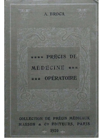 Precis de medecine operatoire