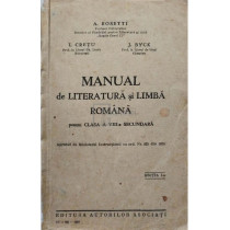 Manual de literatura si limba romana pentru clasa a VIII-a secundara, editia I