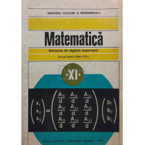 Matematica - Elemente de algebra superioara - Manual pentru clasa a XI-a