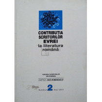 Contributia scriitorilor Evrei la literatura romana, nr. 2