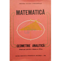 Matematica - Geometrie analitica - Manual pentru clasa a XI-a