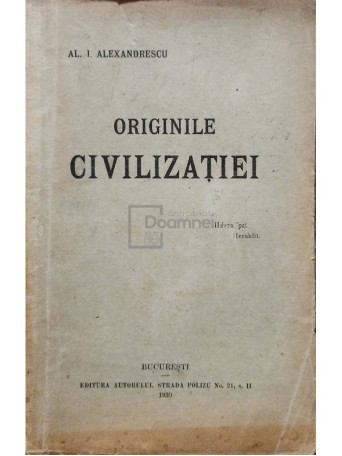 Originile civilizatiei