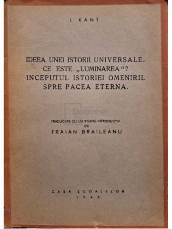 Ideea unei istorii universale