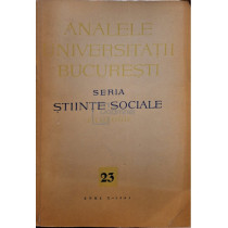 Analele Universitatii Bucuresti - Seria Stiinte Sociale - Filologie, nr. 23 - anul X