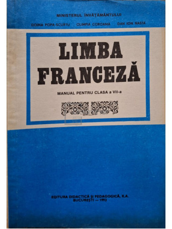 Limba franceza - Manual pentru clasa a VII-a