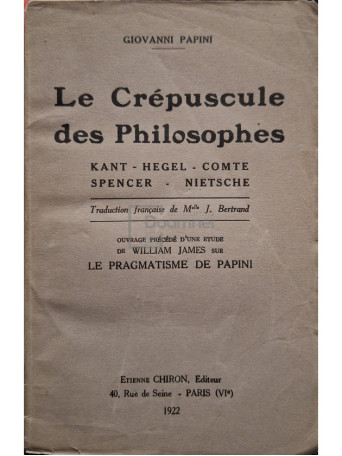 Le crepuscule des philosophes