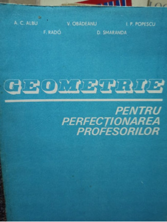 Geometrie pentru perfectionarea profesorilor