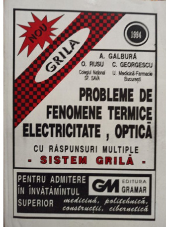 Probleme de fenomene termice, electricitate, optica