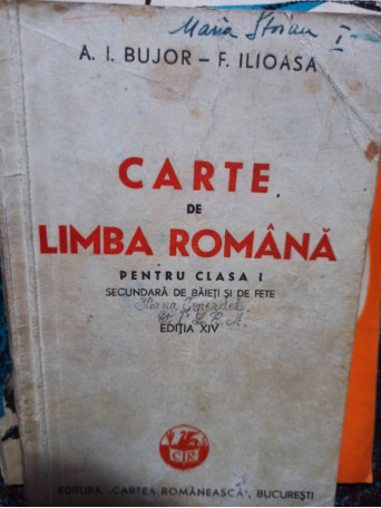 Carte de limba romana pentru clasa I secundara de baieti si de fete, editia XIV