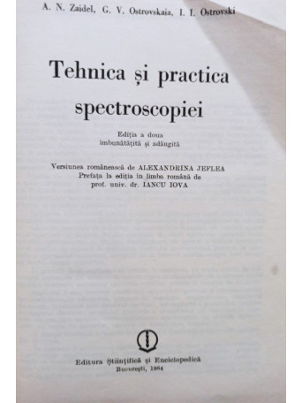 Tehnica si practica spectroscopiei