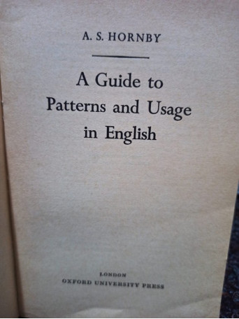 A guide to patterns and usage in english