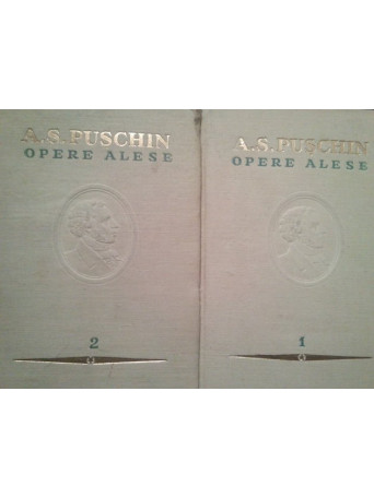 A. S. Puschin - Opere alese, 2 vol. - 1954 - Cartonata