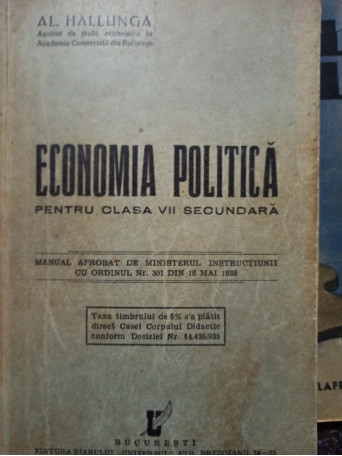 Economia politica pentru clasa a VIIa secundara