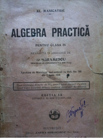 Algebra practica pentru clasa IV