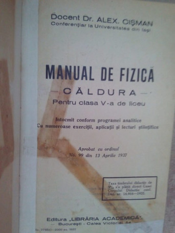 Manual de fizica. Caldura