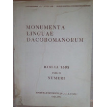 Monumenta linguae dacoromanorum, biblia 1688 pars IV numeri