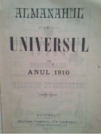 Almanahul ziarului Universul pe anul 1910