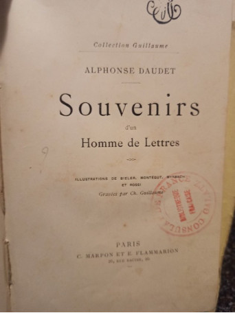 Souvenirs d'un homme de lettres