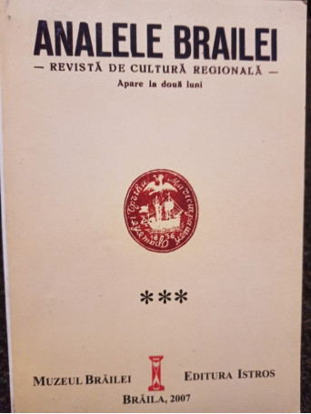 Revista de cultura regionala, vol. III, 2007