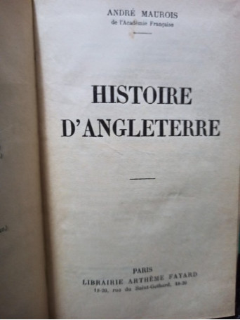 Histoire d'Angleterre