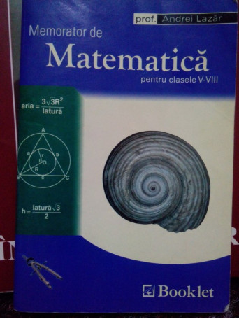 Memorator de matematica pentru clasele VVIII